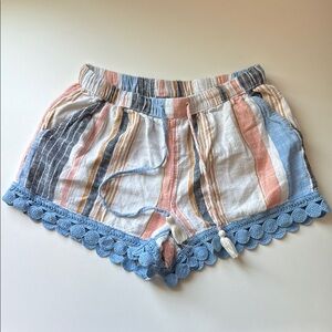 Aerie Blue Lace Trim Shorts